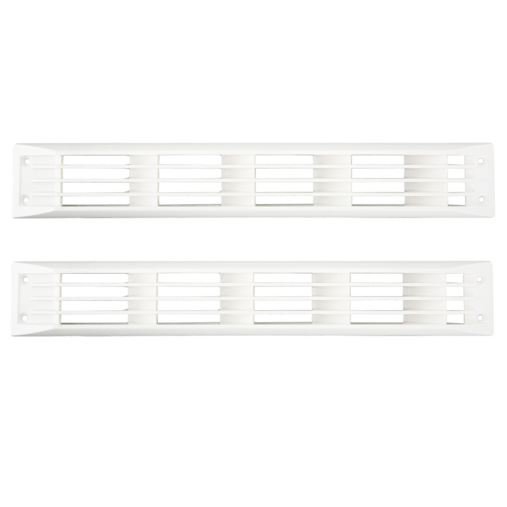 1 Pair Ventilation Rectangle Grill Cover White Air 9121376135538
