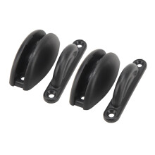 Secure Your RV Doors: Black Arc Shape Door Retainer Kit for Motorhomes