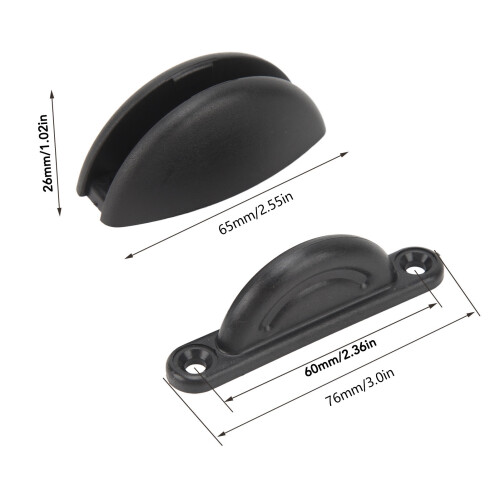 Secure Your RV Doors: Black Arc Shape Door Retainer Kit for Motorhomes 1