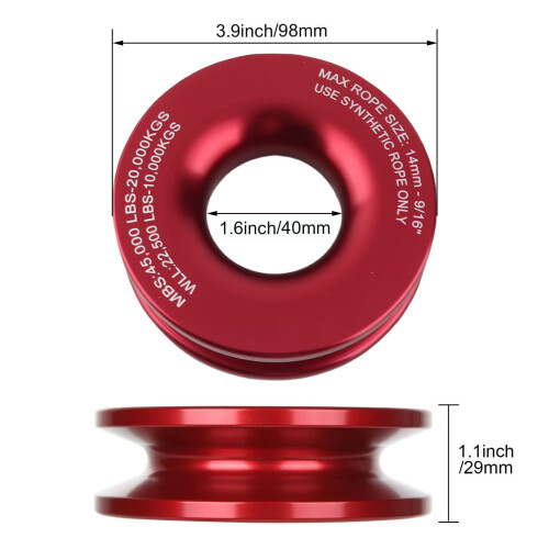 Rope Retention Pulley Kit, Aluminum Alloy + Nylon 1