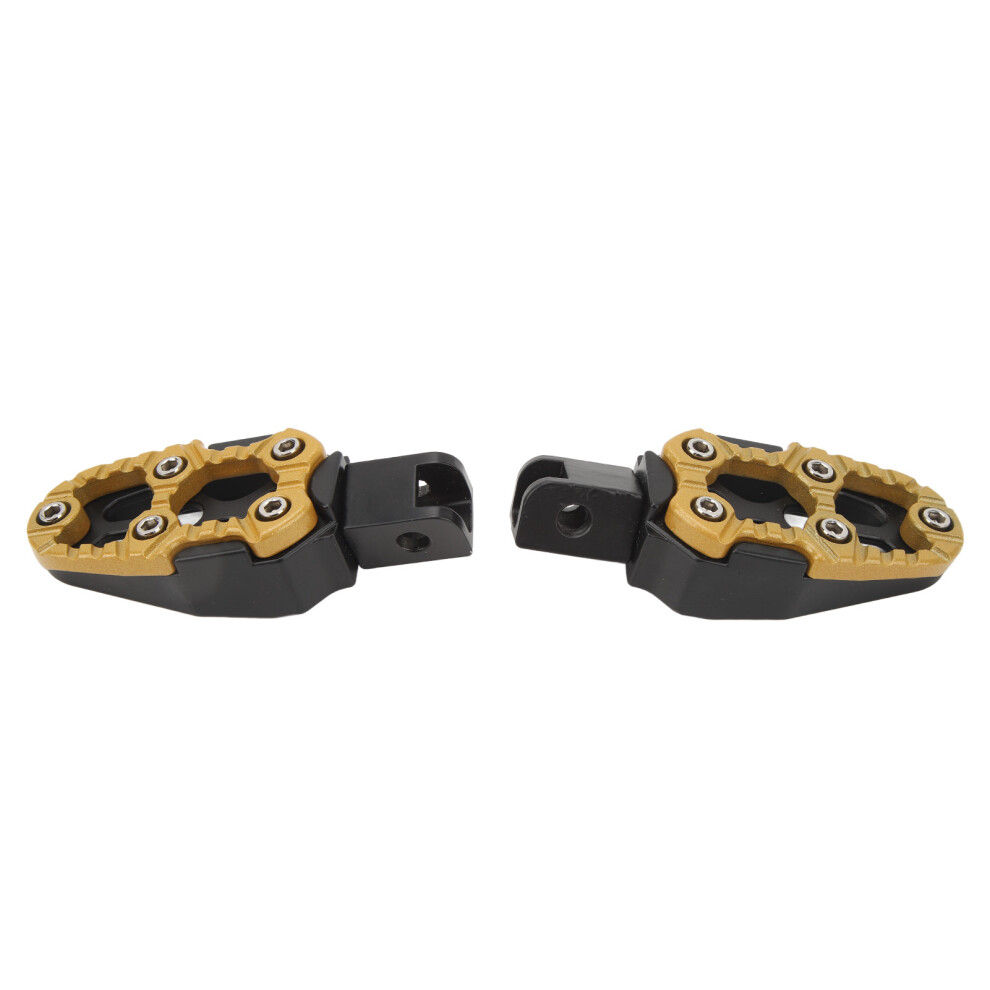 Universal Aluminum Alloy Motorcycle Footpeg Pair, 8Mm Mount Golden 8111331956514
