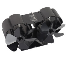 Fireplace Fan Quiet Operation 180-220CFM 1400rpm Aluminum Alloy 6 Blade Heat Powered Wood Stove Fan