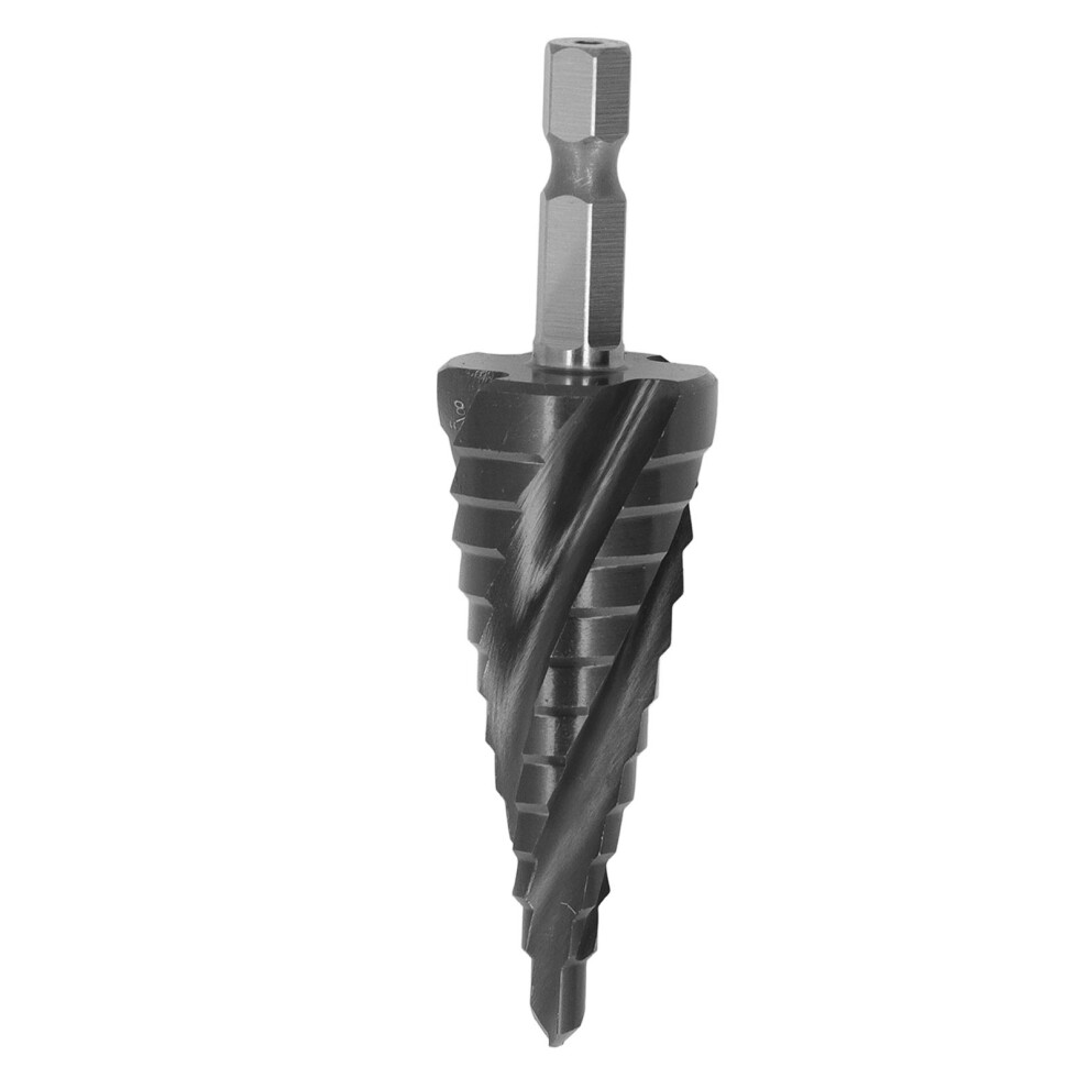 Woodworking Step Drill Bit 1/4In Hex Shank 12 Flute 3/16-7/8In 7891331959906