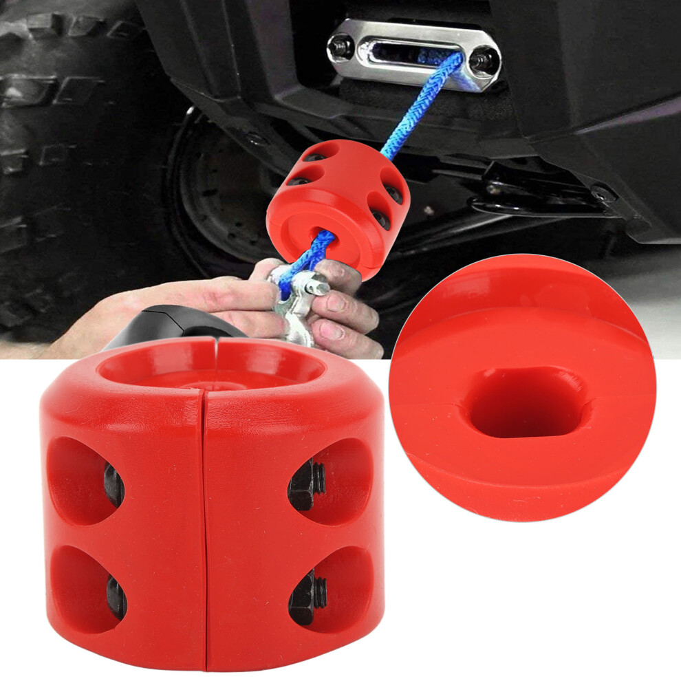 Winch Cable Hook Stopper & Buffer For Atv Utv Suv Trucks W/ Wrench Red 9481331960460