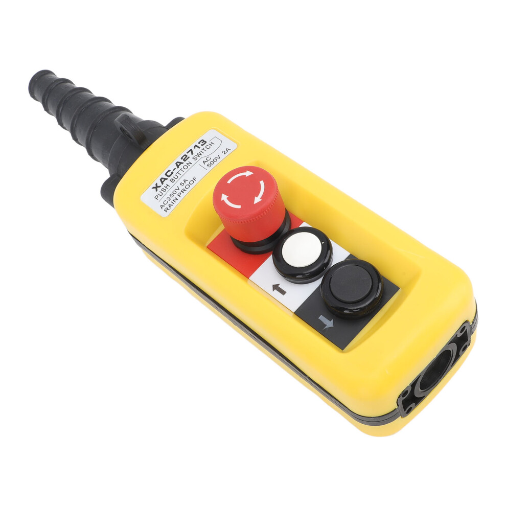 2-Button Ac250v 5A Crane Hoist Switch With Emergency Stop Abs 4941331962420