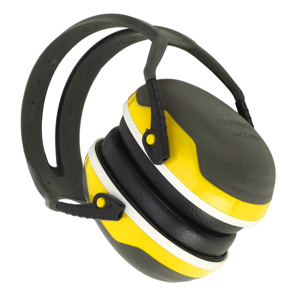 Foldable Noise Cancelling Ear Muff For Sleeping & Work Yellow 9421331962507
