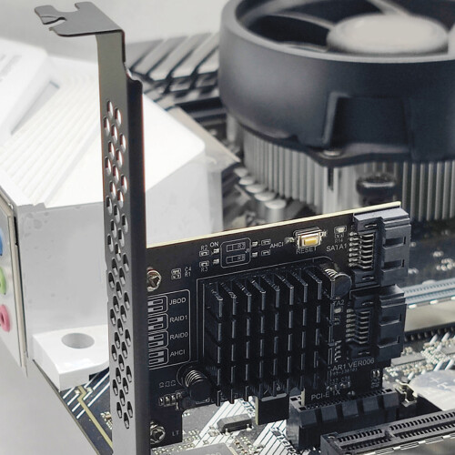 PCIE to SATA3.0 Expansion Card 2 Ports 6Gbps RAID Controller for Windows/Linux 2