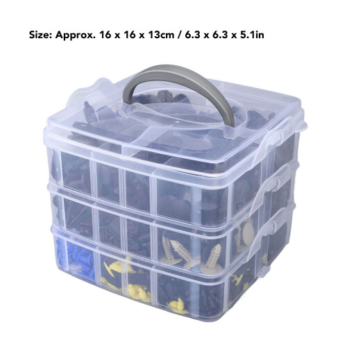 970PCS Car Bumper Clips Kit 16x16x13 cm Universal 1