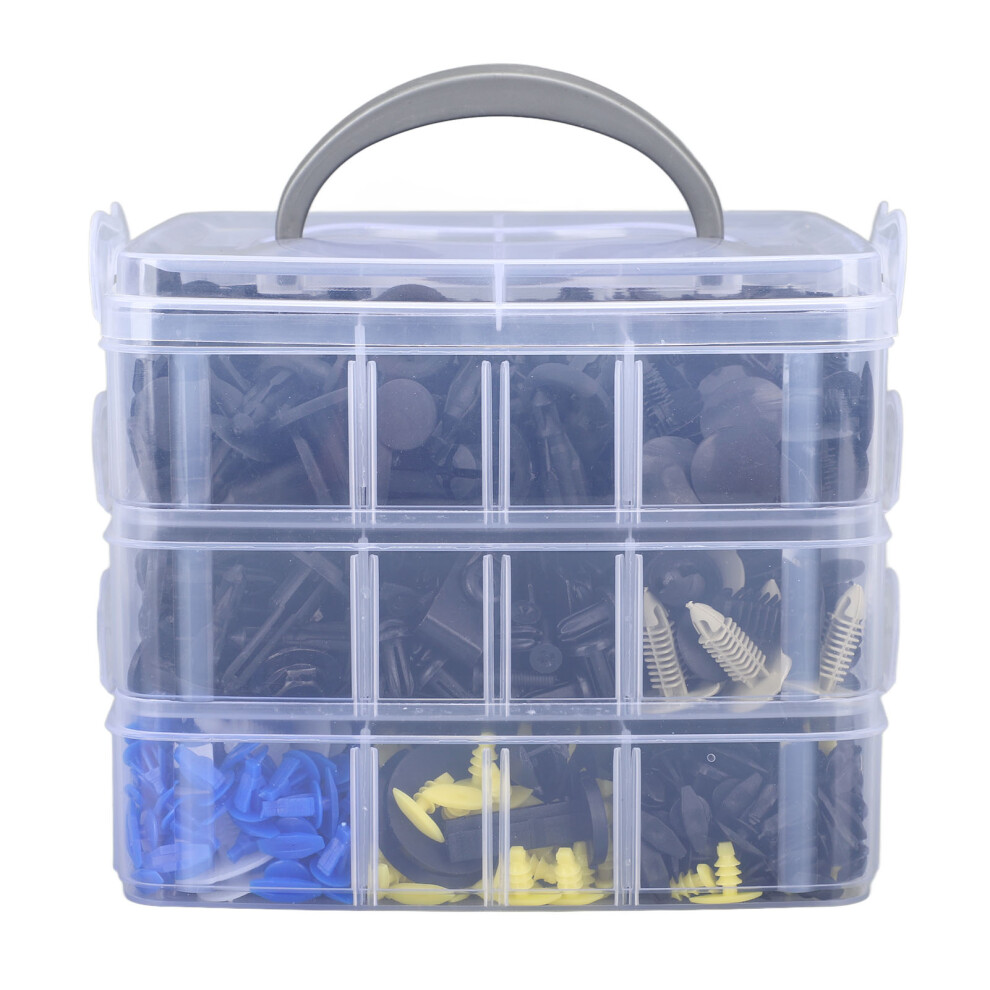 970PCS Car Bumper Clips Kit with Remover Tool, Plastic, 16x16x13cm-image-OPC-PJB7CCF-NEW