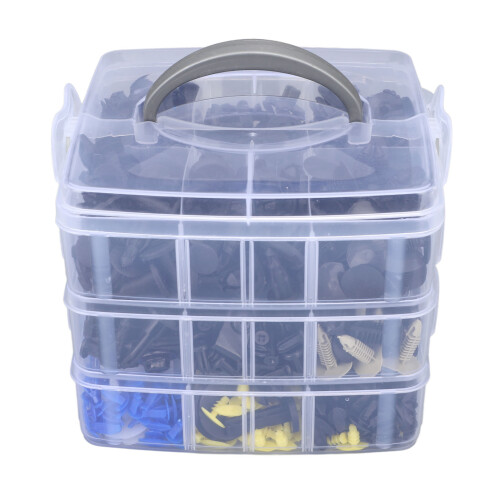 970PCS Car Bumper Clips Kit 16x16x13 cm Universal 2