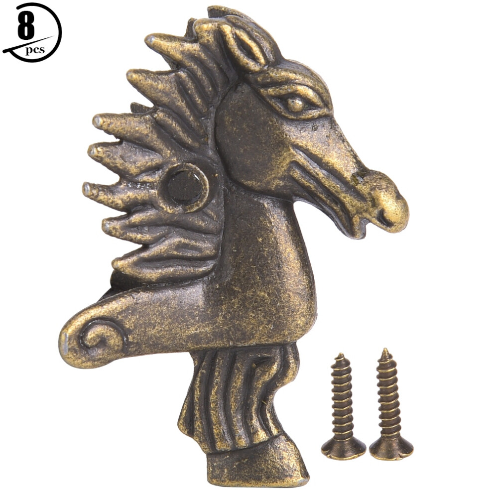 8Pcs Horse Head Shaped Wooden Box Feet Leg 9121376137341