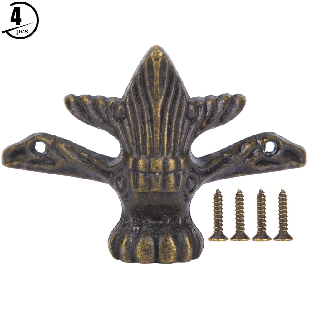 4Pcs Zinc Alloy Wooden Box Feet Leg Hardware 9121376137365