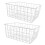 Large Capacity Iron Freezer Baskets - Rust Proof, 2pcs, White 1