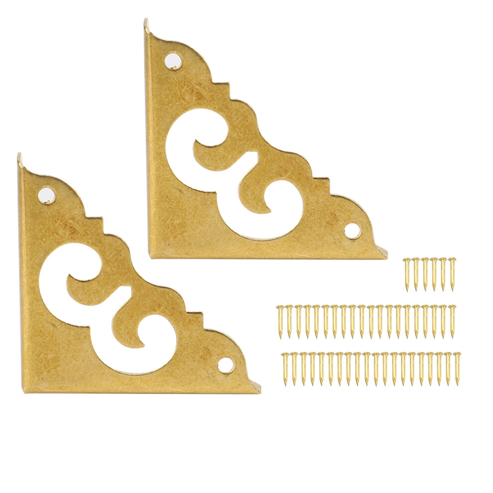6Pcs Retro Decorative Corner Cover Brass Jewelry 9121376138294