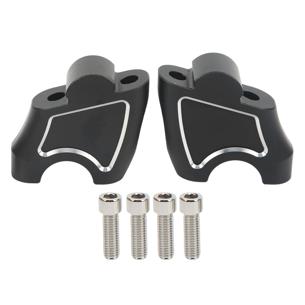 2Pcs Handlebar Riser Cnc Aluminum Alloy Black/White 9121376138348