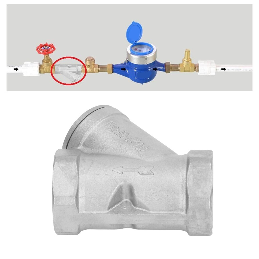 Durable 304 Stainless Steel 1.5In Y Strainer For Efficient Flow Control 5091331977128