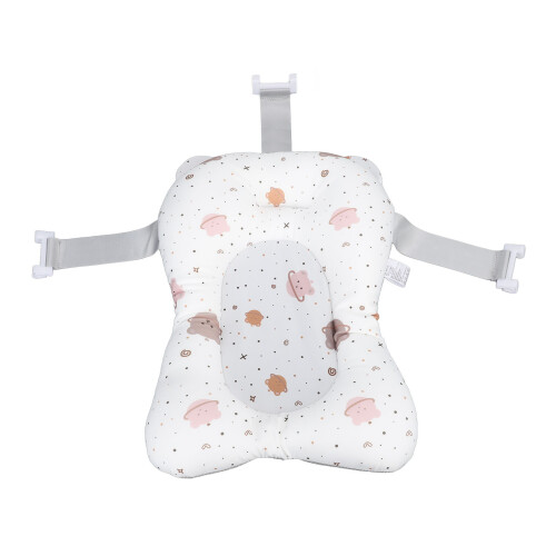 Soft Baby Bath Cushion White Cartoon Bear Pattern Newborn Floating Pillow 1