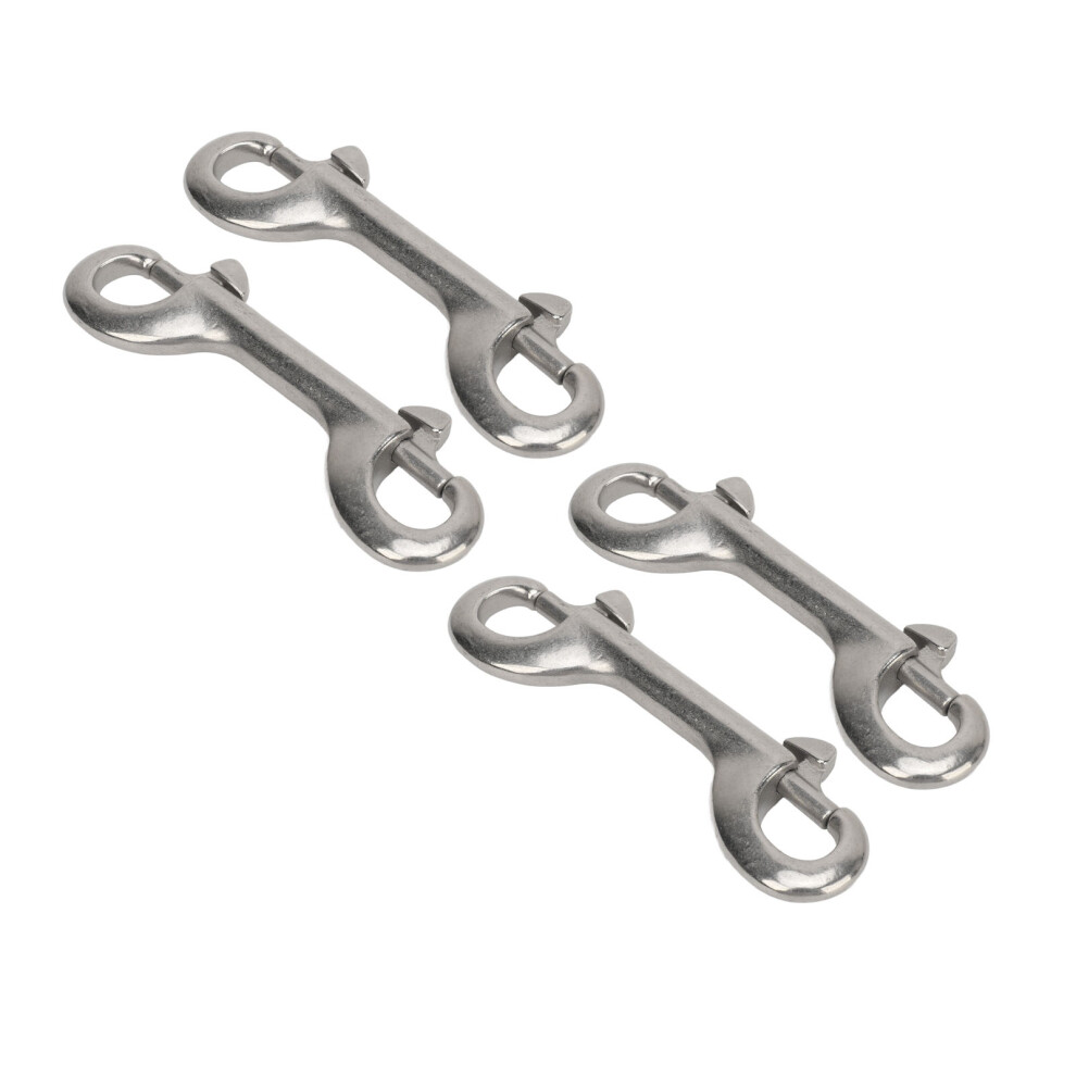 B Shape 316 Ss Bolt Snap Hooks For Ropes & Straps 100Mm Pack Of 4 4911331984265