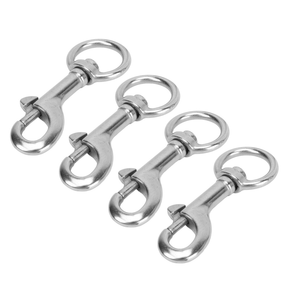 4Pcs 316 Stainless Steel Swivel Eye Bolt Snap Hook Marine Grade Diving Clips 5041331984329