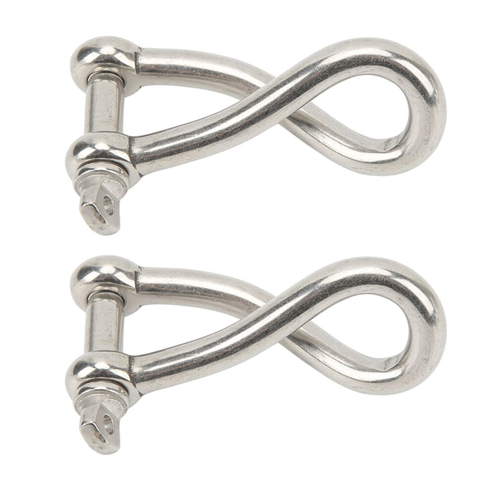 2Pcs 10Mm Screw Pin Twist Shackle 316 Stainless 9121376139369