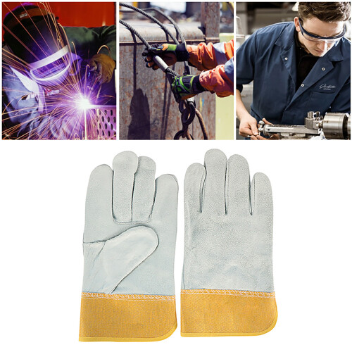 Cowhide Welding Gloves Fireproof Heat Resistant Waterproof Work Gloves 27cm 2