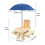 Blue Squirrel Feeder Table Pine Wood 19.4oz 2