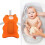 Orange Pig Baby Bath Support Pillow - Soft Spine 16
