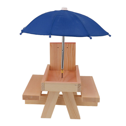Blue Squirrel Feeder Table Pine Wood 19.4oz 2