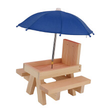 Blue Squirrel Feeder Table Pine Wood 19.4oz