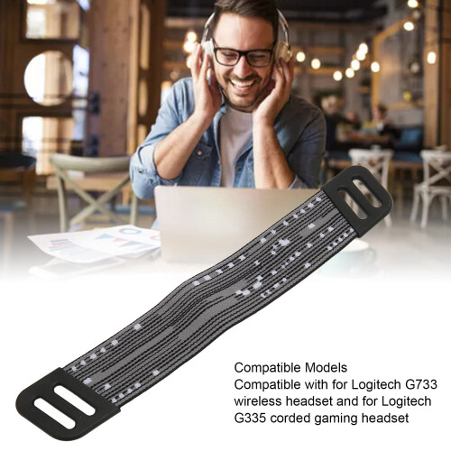 Black Gray Headband Straps for G733 Wireless G335 Wired Gaming Headset 2