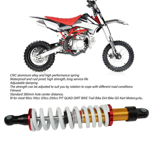 90-250cc Black Shock Absorber 380mm CNC Aluminum 2