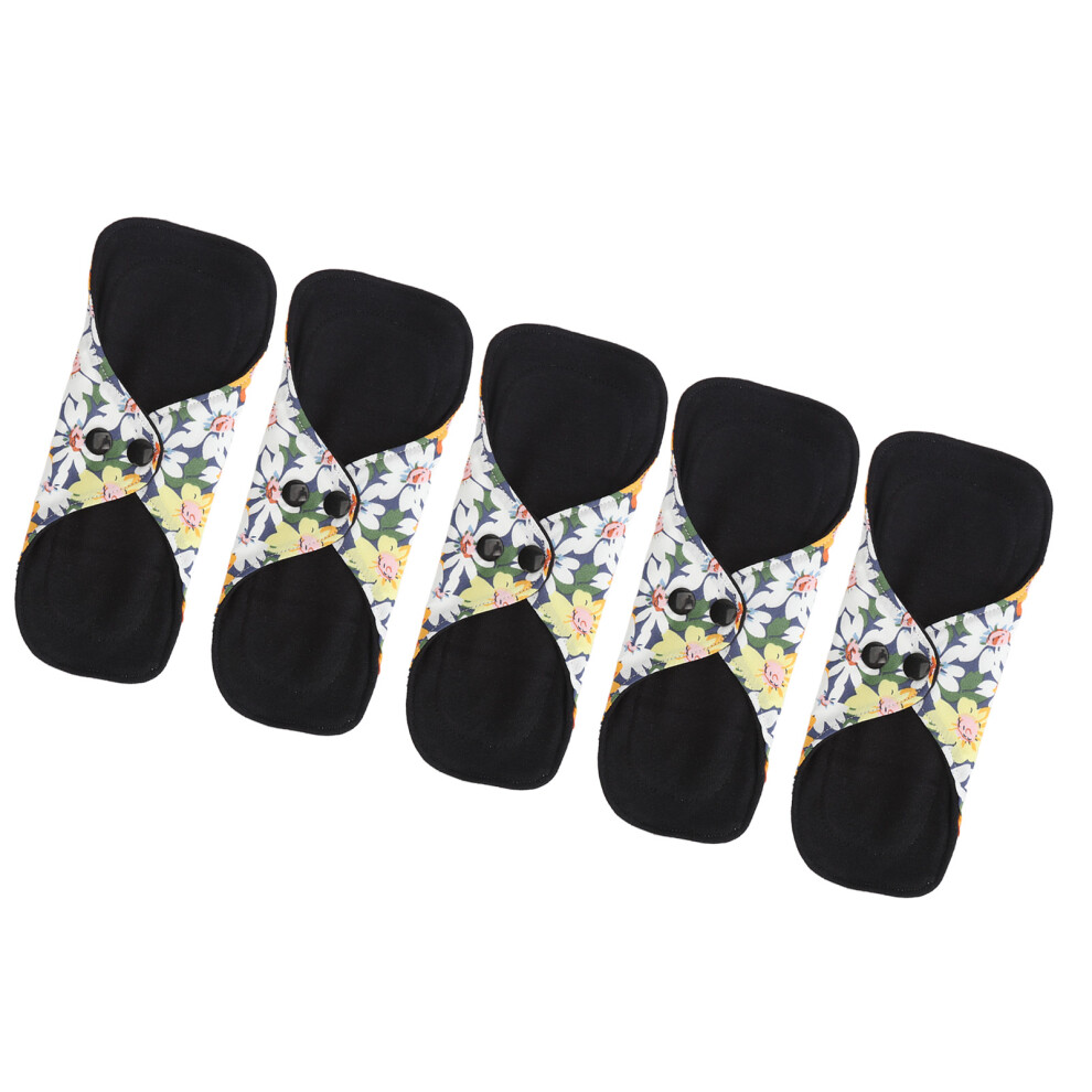 5pcs Leak Proof Menstrual Pads for Women High Absorbency Washable Soft Cotton M