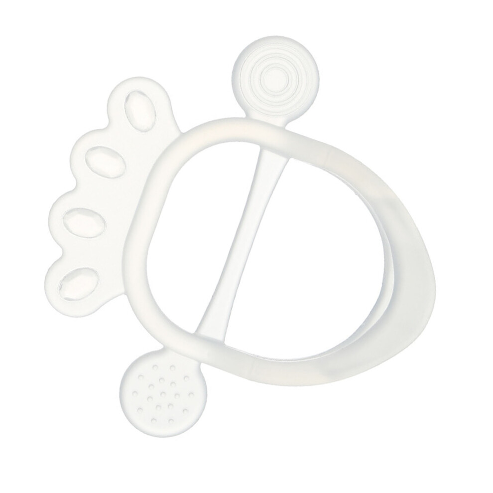 Transparent Silicone Baby Teeth Tether Mitten Chew Toy for Healthy Growth