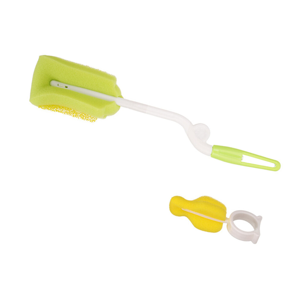 Baby Bottle Brush Cleaner Rotary Pp Infant Sponge 40Cm Green