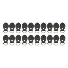 20 Sets Genuine Leather D Rings for Purse Making 20mm Black Crossbody Accessories
