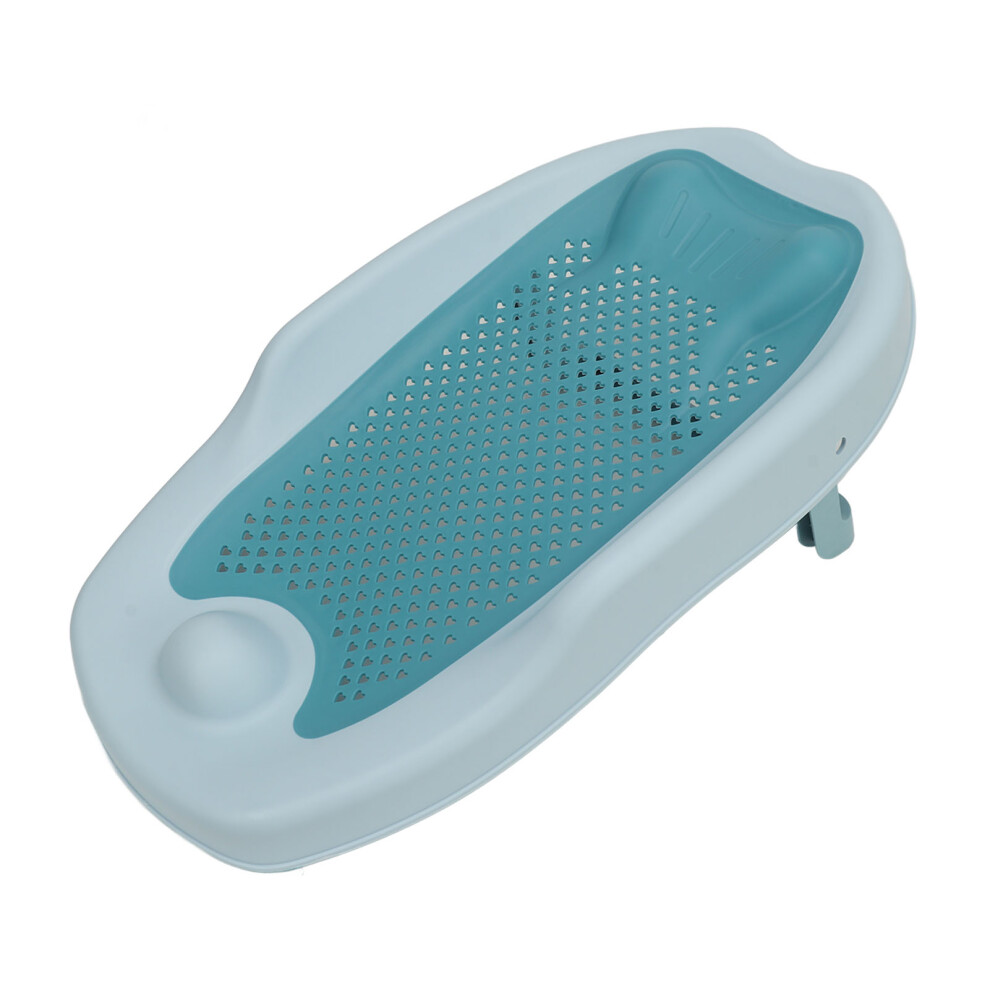 Foldable Heart Shaped Infant Bath Holder - Ergonomic Design Blue