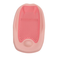 Pink Foldable Heart-Shaped Infant Baby Bath Support Rack, Ergonomic Plastic