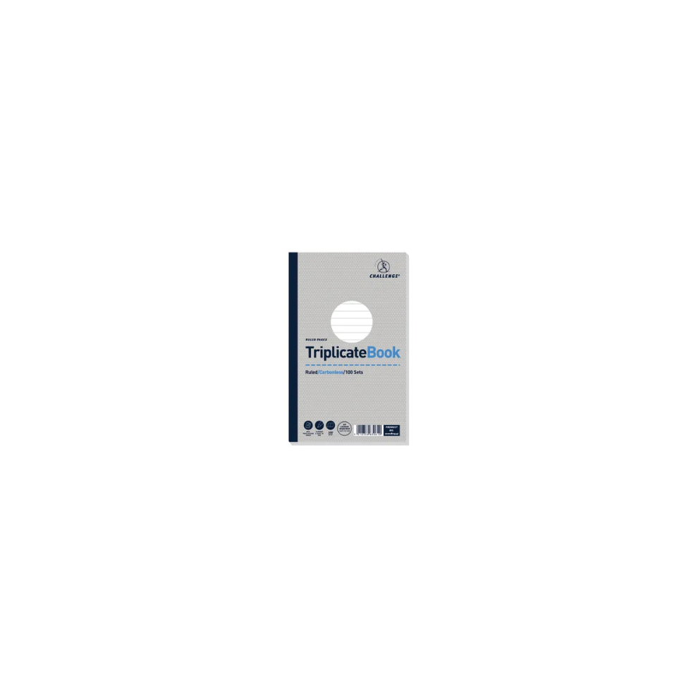 Challenge Carbonless Triplicate Book 100 Sets 210 X 130Mm (Pack Of 5)