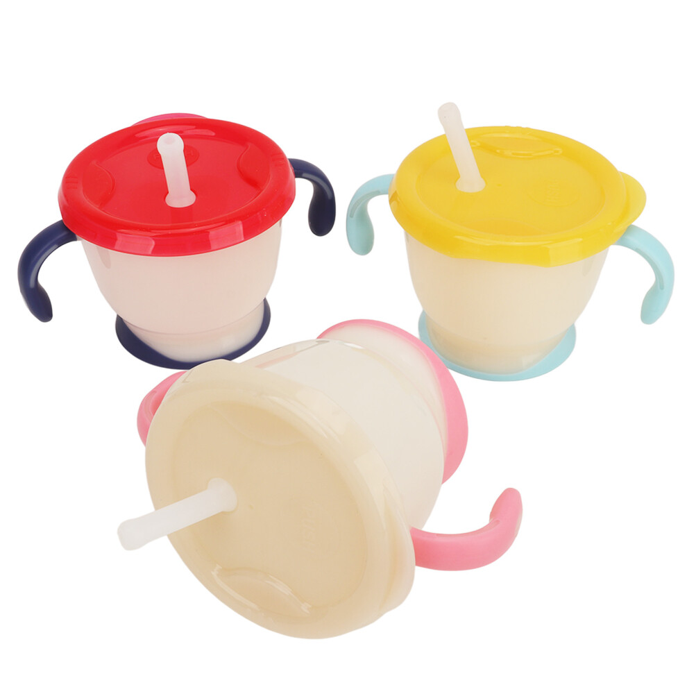 3PCS Baby Straw Cup 150ml Spill Proof Toddler Training Cup with Elastic Straw
