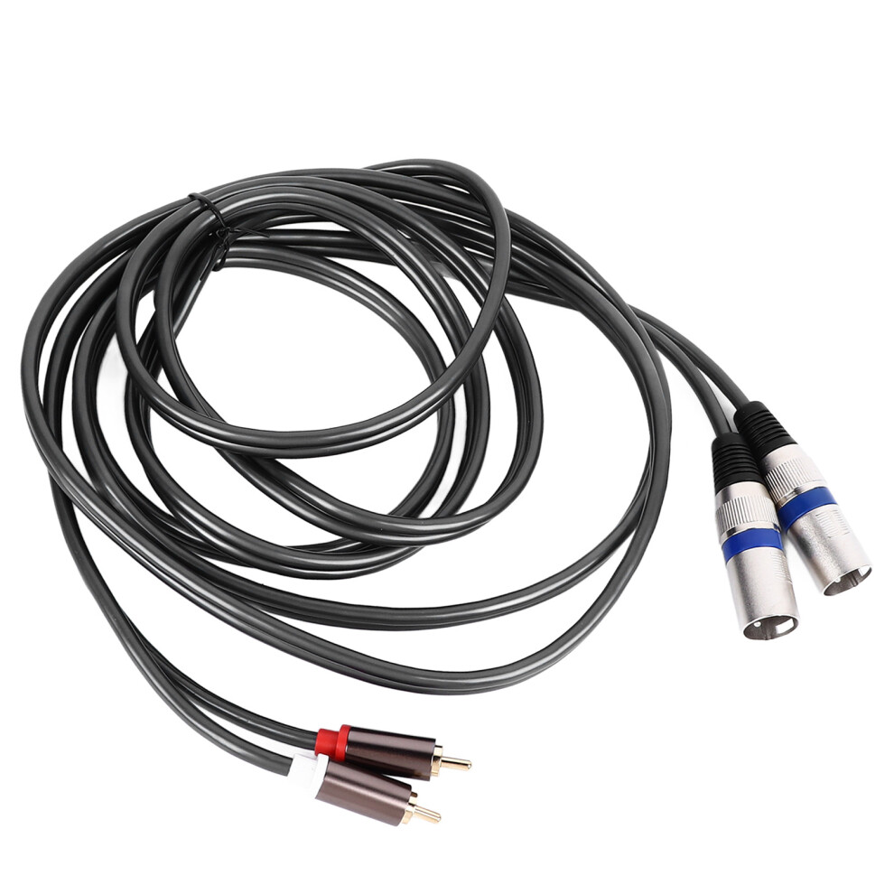 2 Rca To 2 Xlr Male Audio Cable 3M Pvc Copper For Home Theater 7901331998772