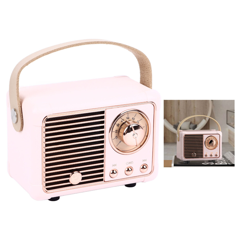 Retro Pink Portable Bluetooth Speaker with 400mAh Subwoofer Effect-image-OPC-PJB7NTT-NEW