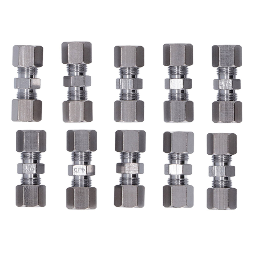 10Pcs Brake Line Connector Chrome Plated Copper 9121376141348