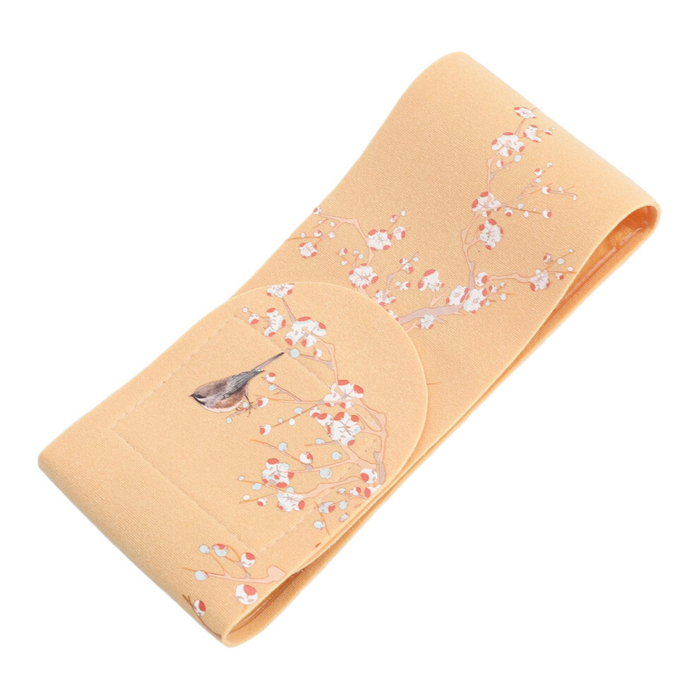 Yellow Anti-Aging Gel Neck Wraps 48.8X8cm Washable Faux Suede 2 Pcs