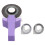 Mini Portable Embossing Label Maker - Ergonomic Handheld, Purple 2