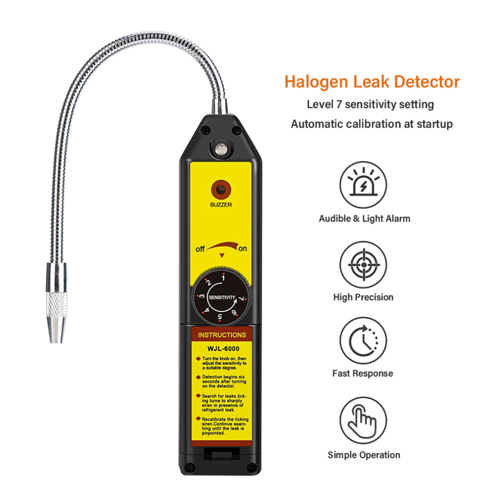 Wjl-6000 Freon Leak Detector Hvac Refrigerant Tester For R134a R410a 6901332013666