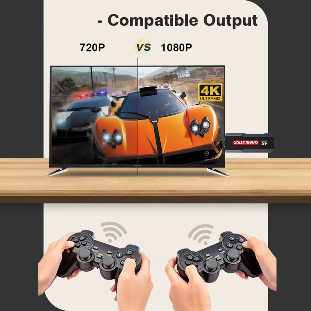 Handheld Gaming Console 64Gb 30000+ Games 15.5Cm With Wireless Controllers Black 9421332015493