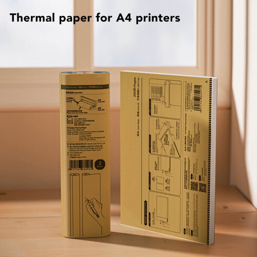 2 Rolls Jamless 210x30mm White A4 Thermal Printer Paper for Sketches 2