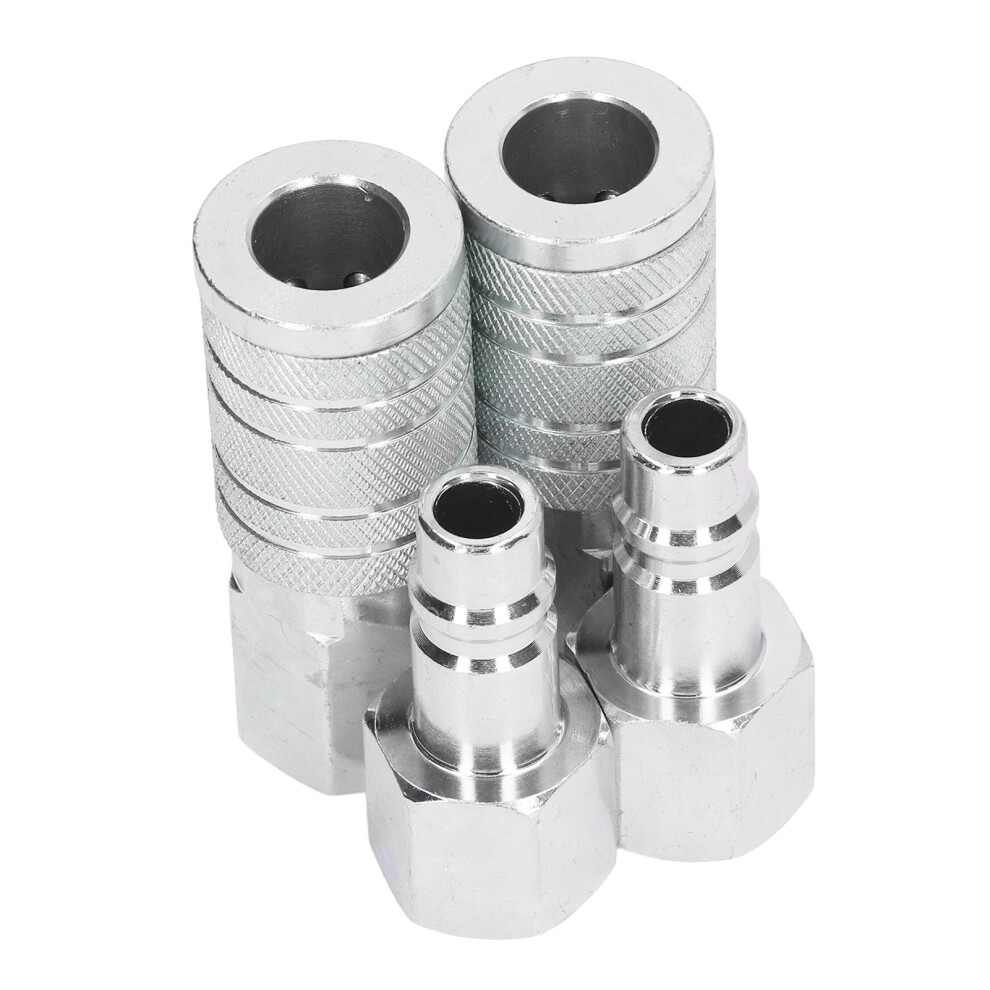 Durable Aluminum 1/2In Npt Air Coupler Set High Flow 300Psi 4Pc 8421332018662