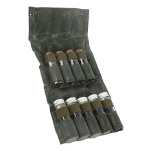 OD Green Portable Canvas Spice Bag with 9 Jars for Camping & Travel