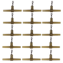15pcs Fishing Crimp Swivel T Shaped RRing Reusable